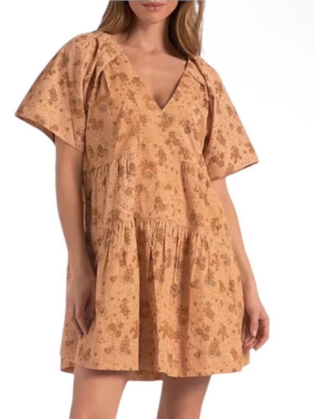 NWT ELANS Tiered Mini Dress